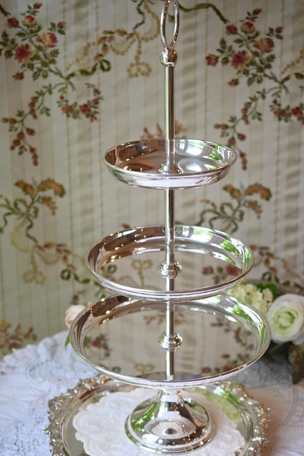 最終値下げ！フェントンシルバークレスト ケーキスタンド プレート 皿