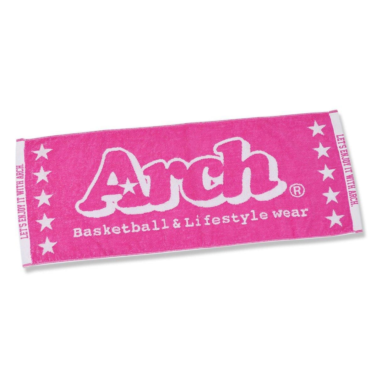 basic logo jacquard towel【magenta/white】 - Arch ☆ アーチ