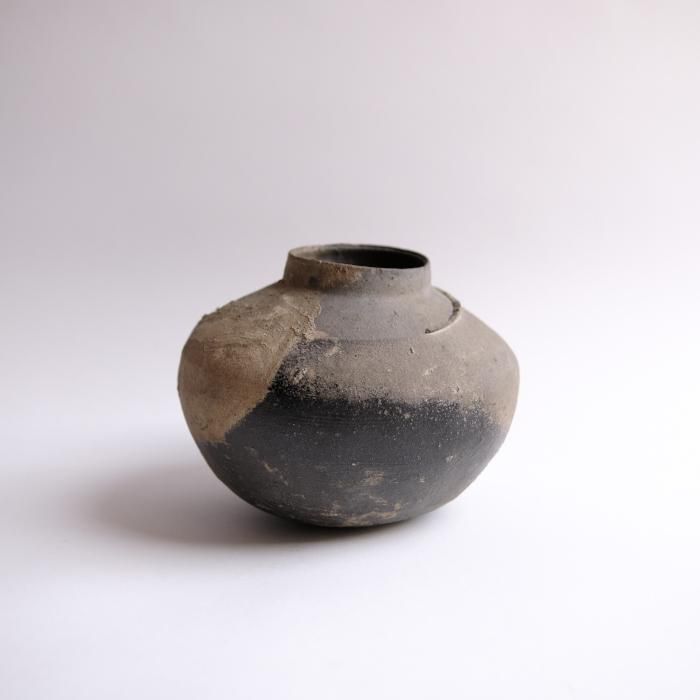 貴重 須恵器 珠洲焼 古代格子叩き文壷 大花瓶 古美術品（新羅土器）C69