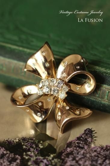 Trifari＊トリファリ 初期PAT PEND.刻印 シルバー製（ヴェルメイユ