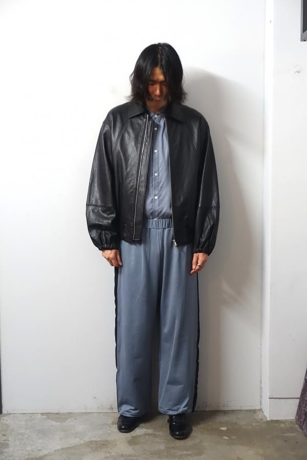 ssstein(シュタイン)/LEATHER ZIP SHORT JACKET/BLACK CONCRETE RIVER