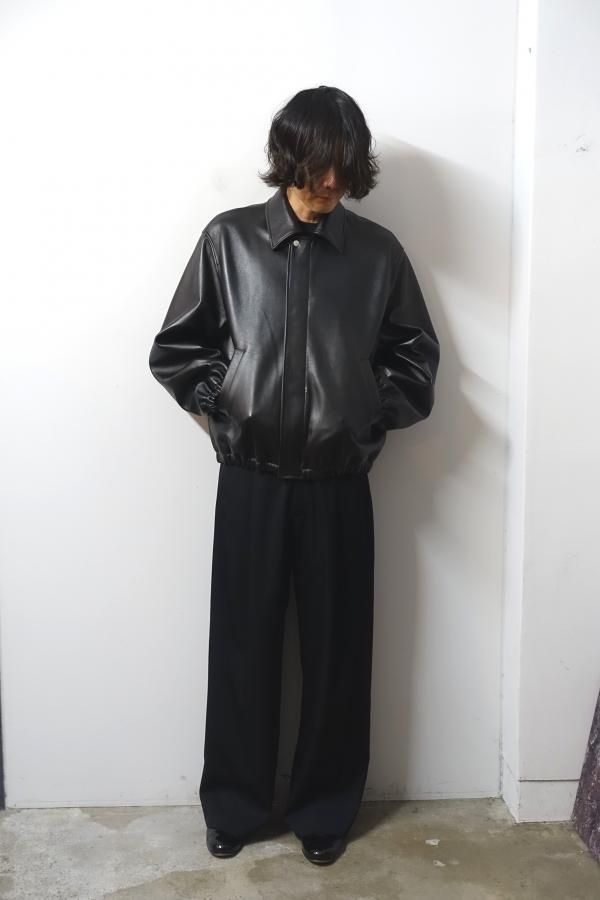 ssstein(シュタイン)/LEATHER ZIP SHORT JACKET/DARK BROWN CONCRETE