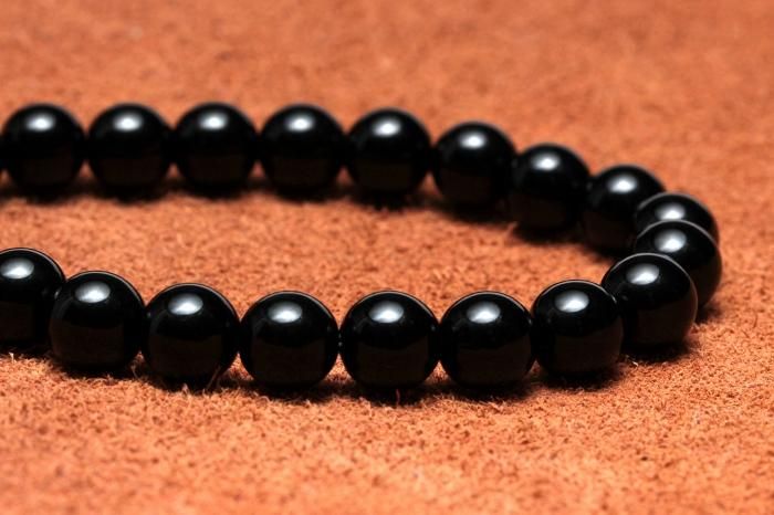 AAAランク】モリオン(黒水晶)ブレスレット【8mm玉】MOBMO-102｜魔除け