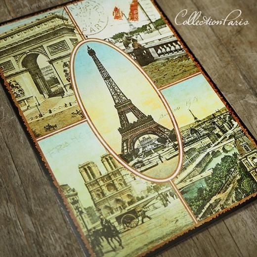 フランス ポストカード エッフェル塔 凱旋門 ノートルダム大聖堂