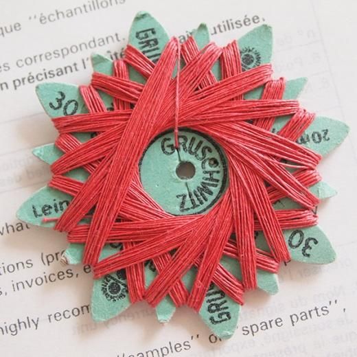 ドイツ・フランス アンティーク リネン糸巻き3ケset - フランス雑貨