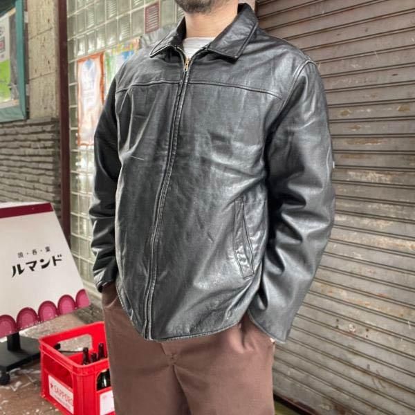 DOCKERS ドッカーズ 柔らか レザー ジャケット 黒 L リーバイス
