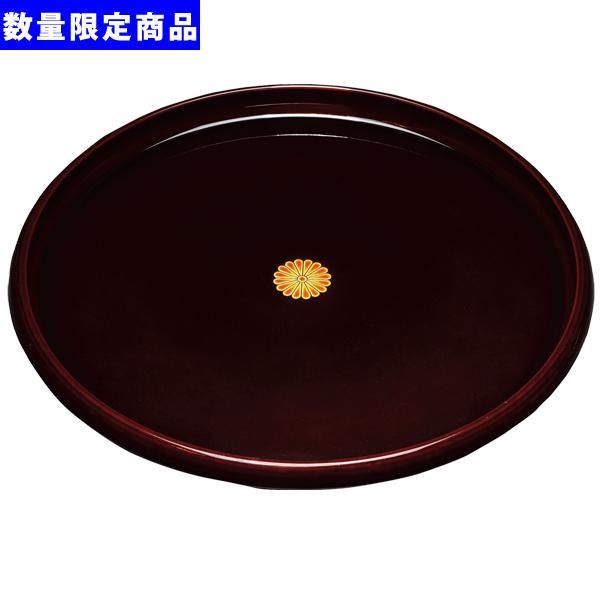 漆塗丸盆黄銅銀 螺鈿野菊文丸盆共箱吉本寿R1430お3