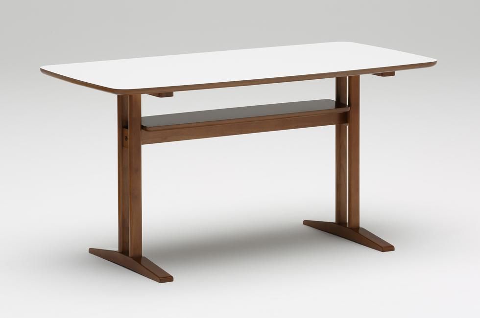 カリモク60+ カフェテーブル1200ホワイト/ウォールナット色 | Plain Table