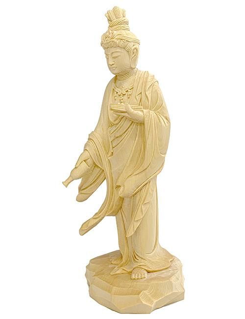 白衣観音 木彫 3尺 仏像 彫刻 コレクター