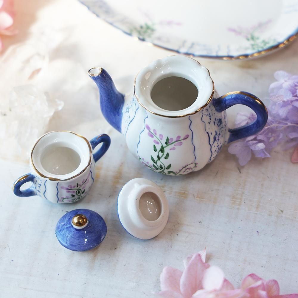 ミニチュアティーセット（大きめ・花柄）- 海福雑貨通販部