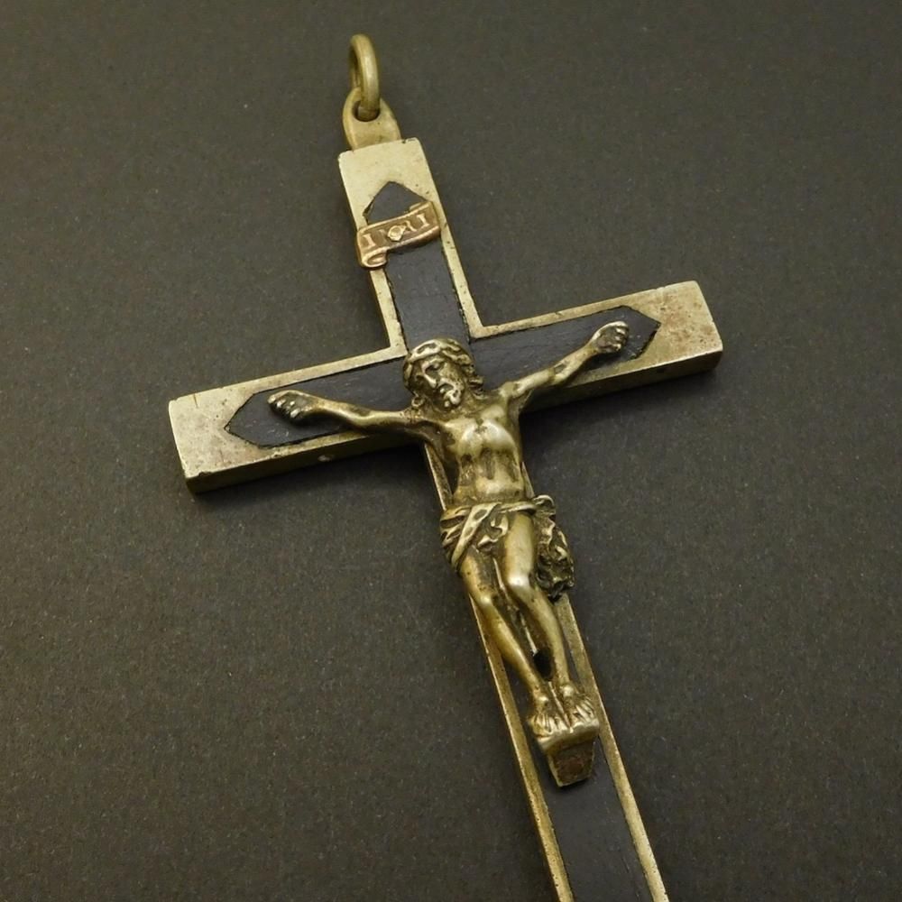 850『十字架 人物 磔刑 陶板』 /骨董品 古美術 古道具 アンティーク