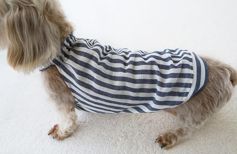 ハンドメイド犬服ならanbia（アンビア）～きゃみたんく・スモック風～