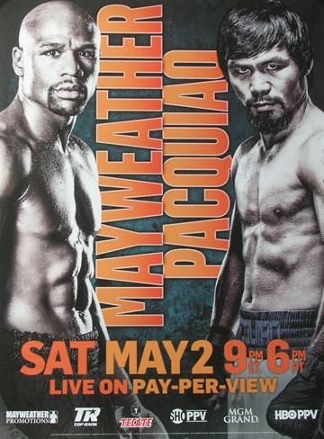 レア パッキャオVS メイウェザー パッキャオ直筆サイン入り ポスター