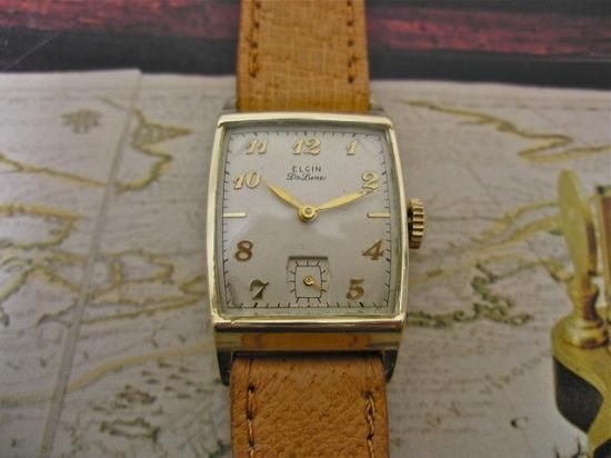 最終値下】【1945年】エルジン デラックス USA製 10金張 手巻き腕時計
