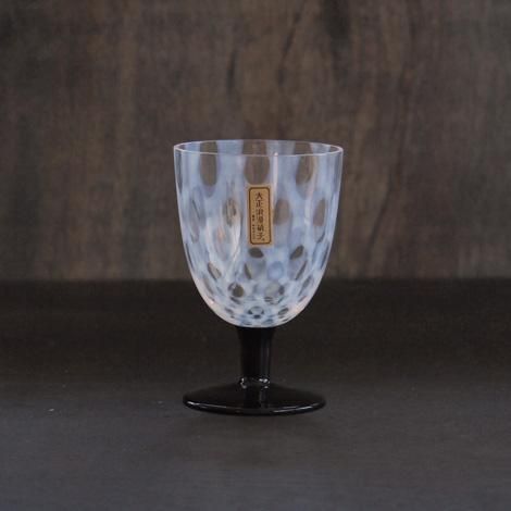 廣田硝子 大正浪漫硝子 氷コップ デザートカップ 水玉 乳白 和グラス二