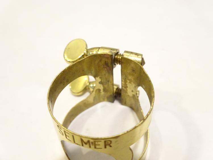 セルマー アルトサックス用リガチャー 二本締め キャップ付き【西巣鴨