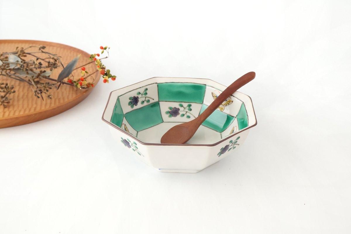 八角五寸鉢｜蝶文様｜磁器｜九谷美陶園｜九谷焼｜和食器通販｜うちる