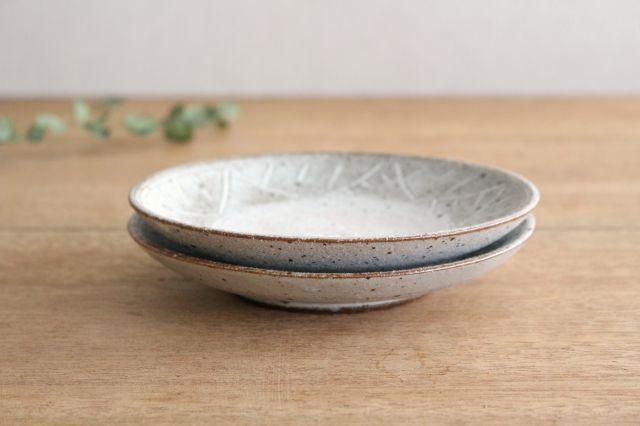 5寸皿｜砂唐津三島｜陶器｜美濃焼｜和食器通販｜うちる｜和食器の皿