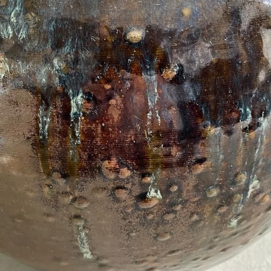 Vintage Japanese Folk Art: 三彩打掛蓋壷 / 小鹿田焼 (坂本茂木