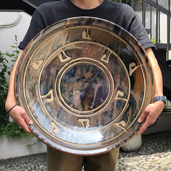 濱田晋作 柿釉抜絵鉢 濱田晋作 柿釉抜絵鉢 濱田 晋作/Shinsaku Hamada