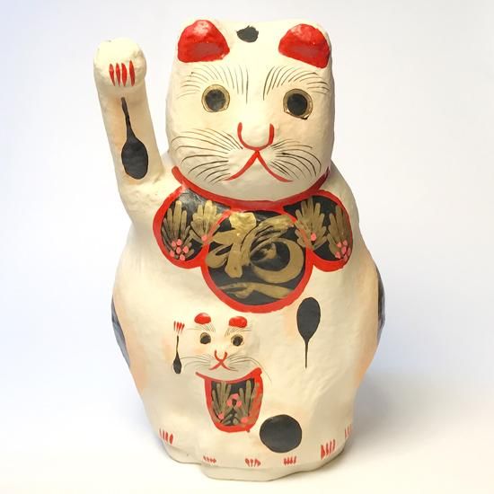 Vintage Japanese Folk Art: 招き猫(特大) / 豊岡招き猫