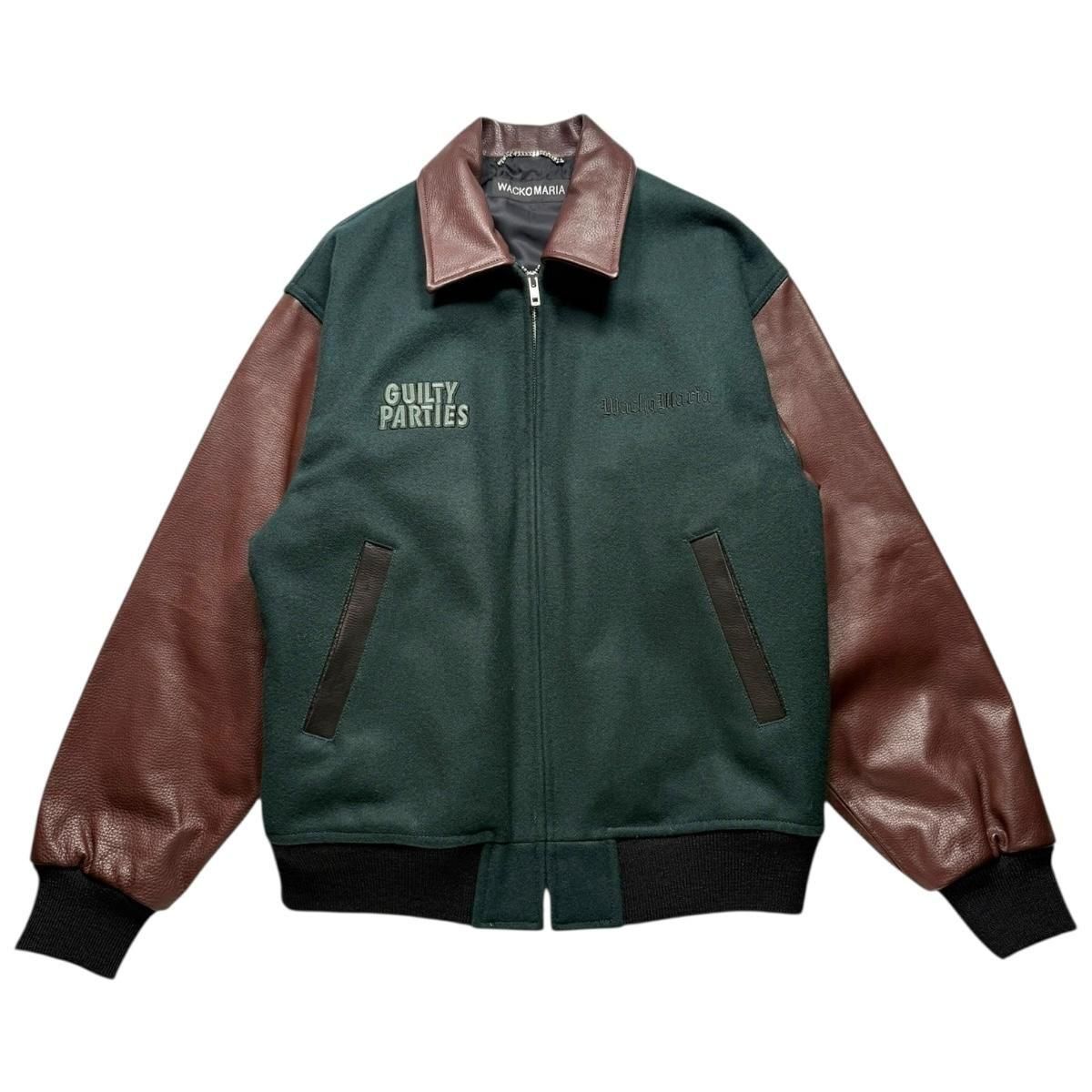 WACKO MARIA《ワコマリア》 LEATHER VARSITY JACKET (TYPE-1) (GREEN