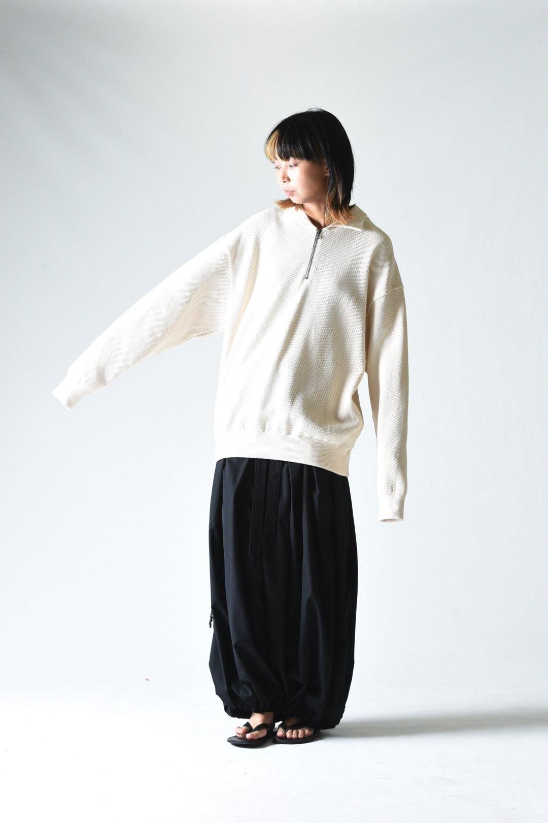 crepuscule Moss Stitch Zip Polo Ivory - BISHOOL,Edwina Horl,My