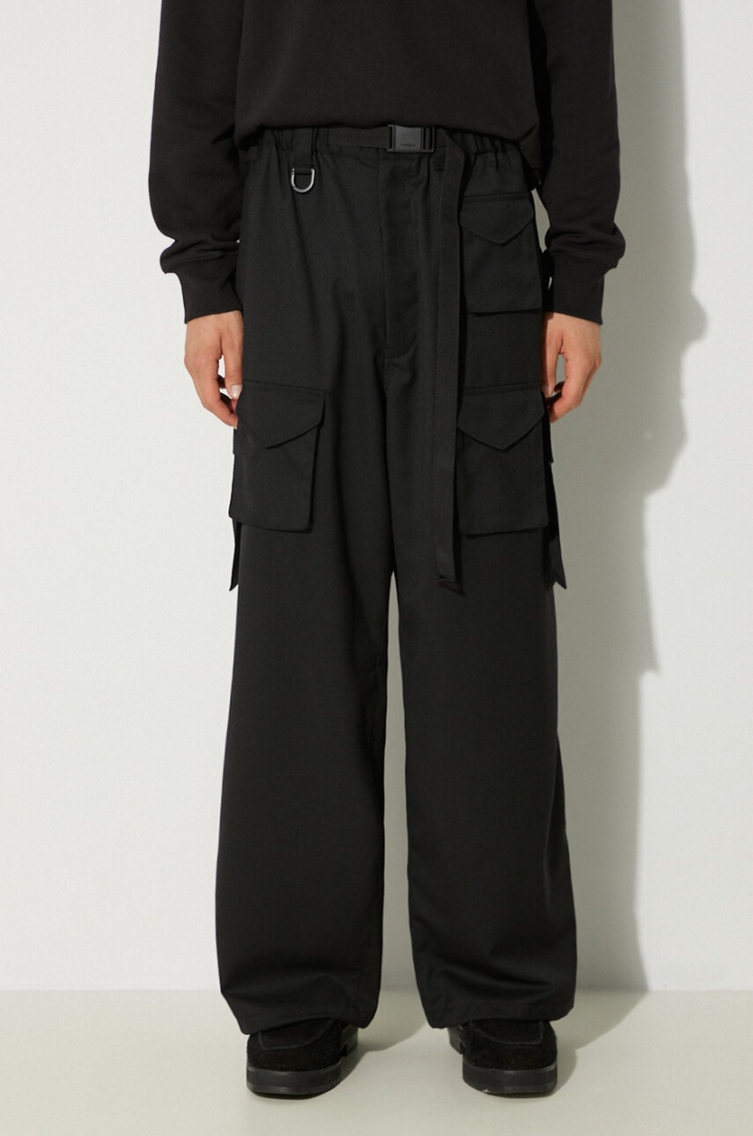 Y-3 trousers Twill Cargo black color JW4621 at PRM US