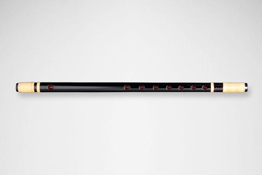 篠笛 桜皮巻 古典調 和楽器 焼印有 内本漆 篠笛 桜皮巻 古典調 和楽器