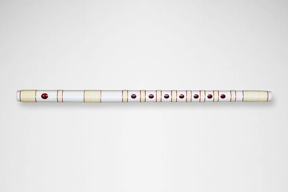 獅子田 竹渓 塗 籐本重 白 - 獅子田流 篠笛「大塚竹管楽器」