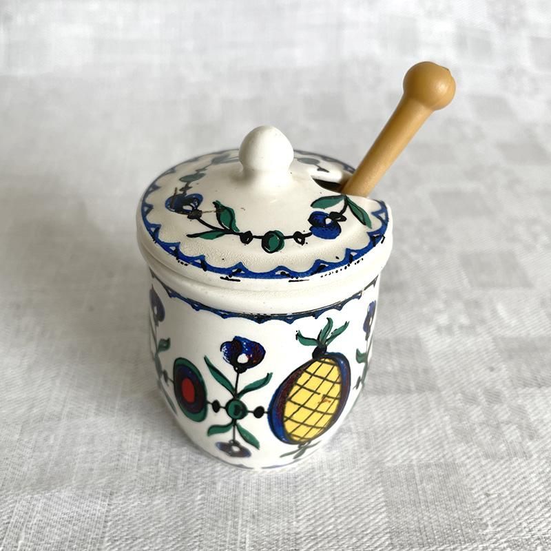 マスタードポット スプーン付き Parizot Moutarde ディジョン フランス