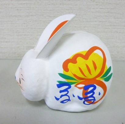 長門張子 杵つきうさぎ 餅つき からくり 民芸品 郷土玩具