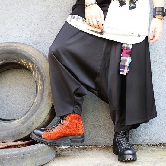 美品 NO ID. TRドレープバギートラウザーズパンツ 黒 サイズ2 NO ID