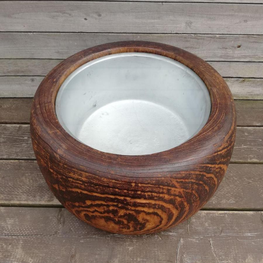 ヨ*ロ様 昭和家具 火鉢 木製 砂入り 17 ヨ*ロ様 昭和家具 火鉢 木製 砂