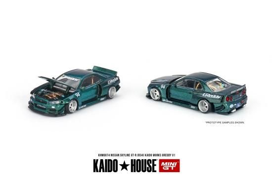 KAIDO☆HOUSE x MINI GT 1/64 Nissan Skyline GT-R (R34) Kaido Works