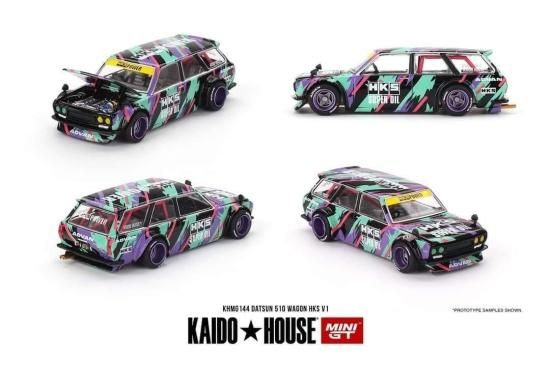 KAIDO☆HOUSE x MINI GT 1/64 DATSUN 510 WAGON HKS V1 KHMG144