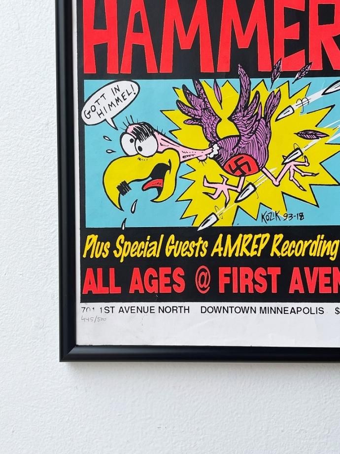 1990's Frank Kozik 額入りポスター - アンティーク、ビンテージの