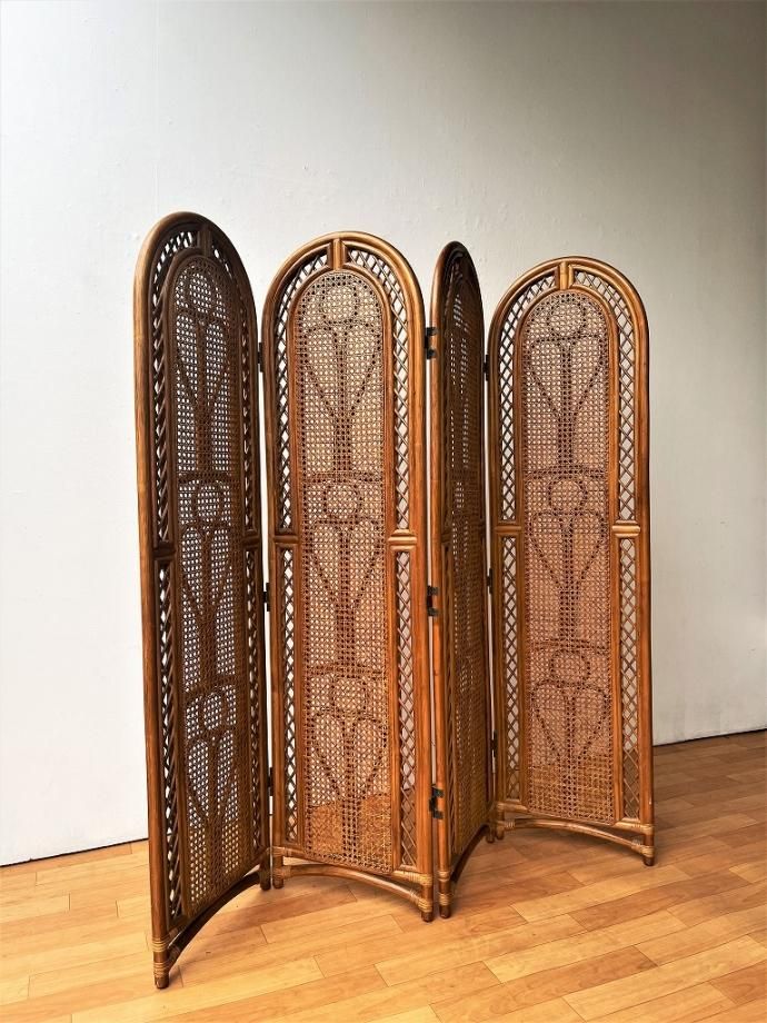 ヴィンテージ ラタン パーテーション - アンティーク、ビンテージの