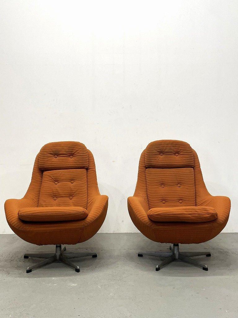 ✦1960〜1970✦PUレザー張り ラウンジチェア 木製脚 喫茶店 昭和レトロ