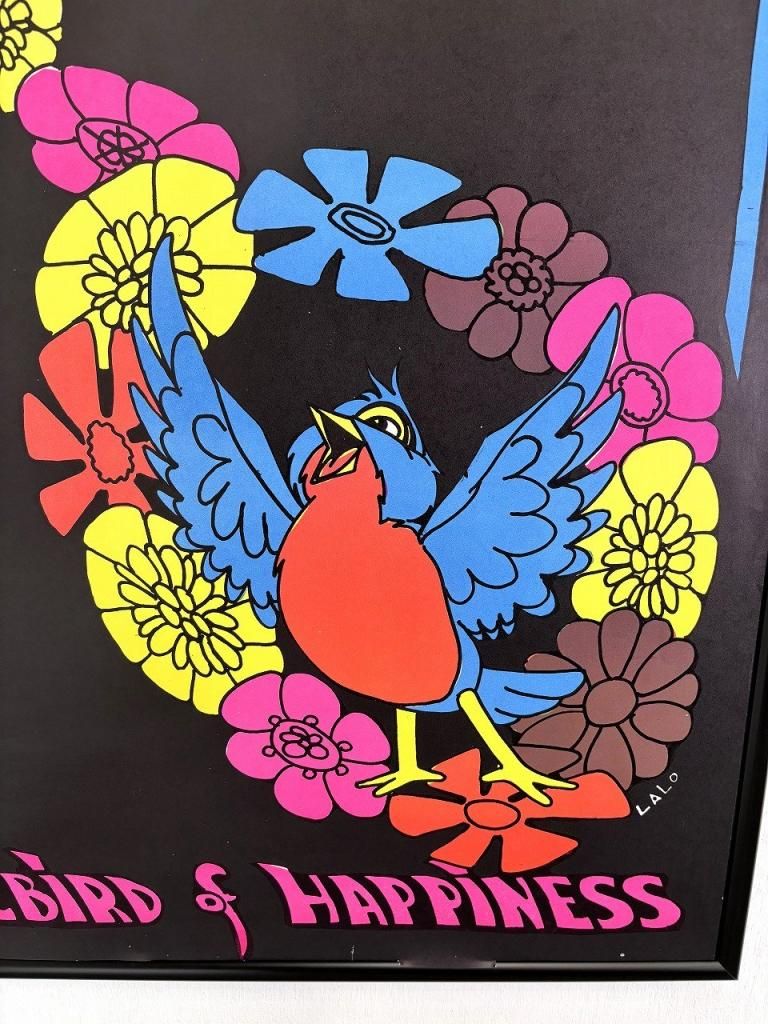 有名デザイン 70's はげわし コレクティブル ブラックライト ポスター