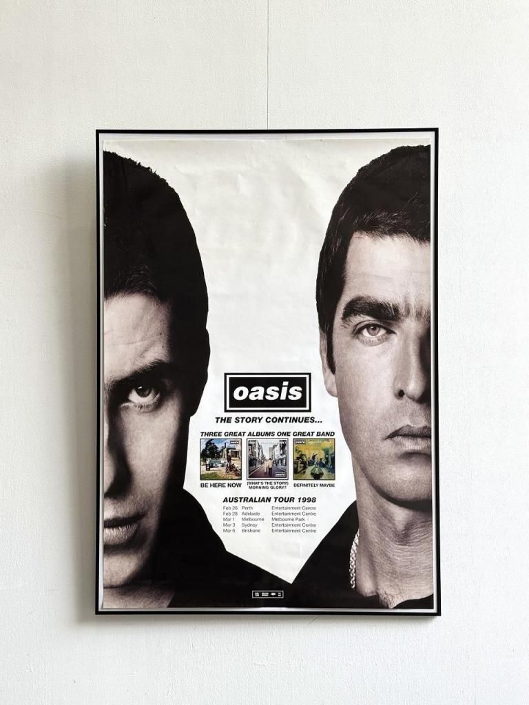 額付き oasisポスター 90年代 額縁付き】 オアシス oasis A2 希少LIVE