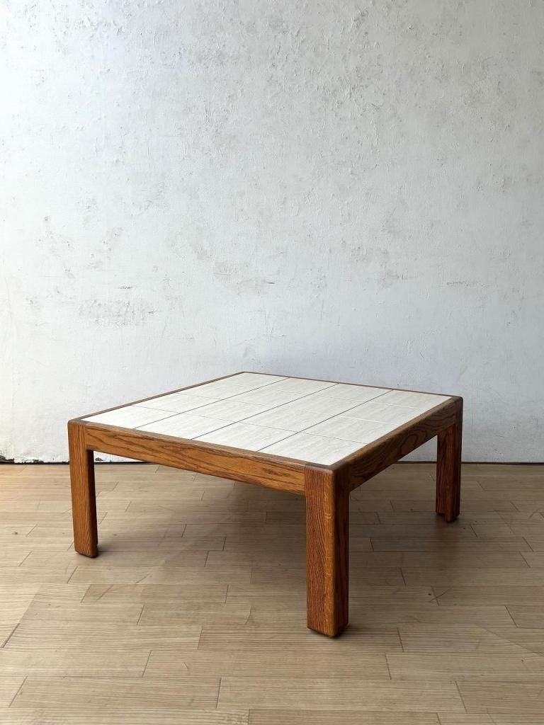 70B ヴィンテージ花模様タイル付きローテーブル 70B ヴィンテージ花