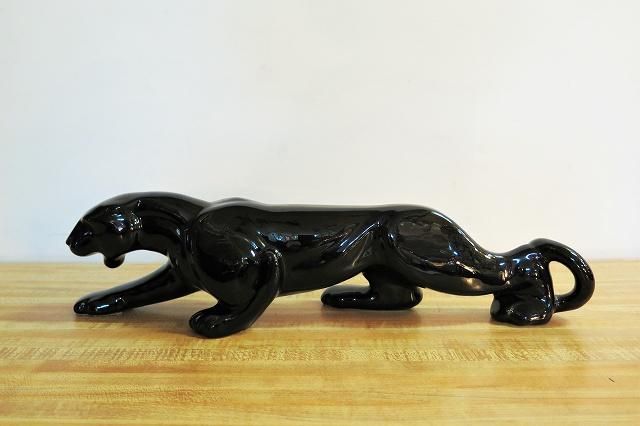 1950's ヴィンテージ セラミック ブラックパンサー オブジェ
