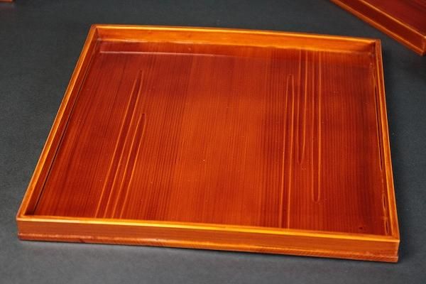 春慶塗 お盆 5枚セット 30cm × 30cm 春慶塗 お盆 5枚セット 30cm