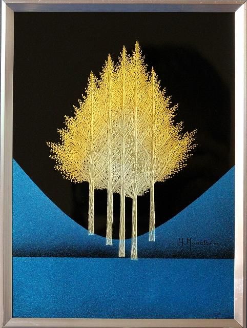 吠木 正樹 「立木」漆芸額 - レトロ ＆アート空間 「 古美術倶楽部 玉兎 」