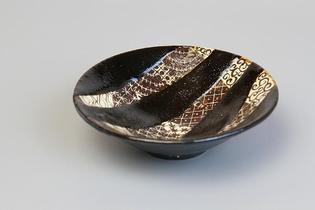 山口 真人 「 黒織部盃 」 酒器 猪口 - レトロ ＆アート空間 「 古美術