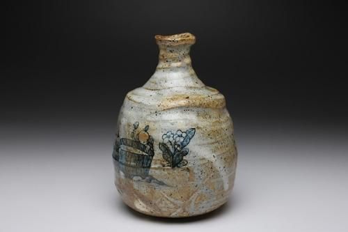 池田省吾 「 粉引金魚徳利 」 種子島 無比 酒器 - レトロ ＆アート空間