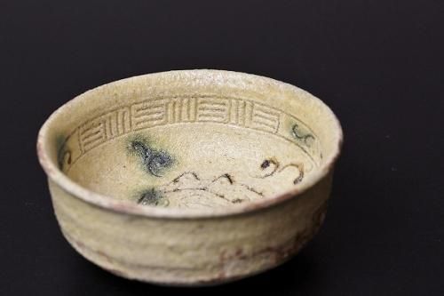 深見文紀 「 黄瀬戸ぐい呑 」 酒器 - レトロ ＆アート空間 「 古美術