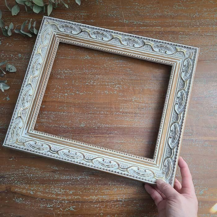 アートフレーム・ホワイトゴールド・アンティーク風フレーム・額縁