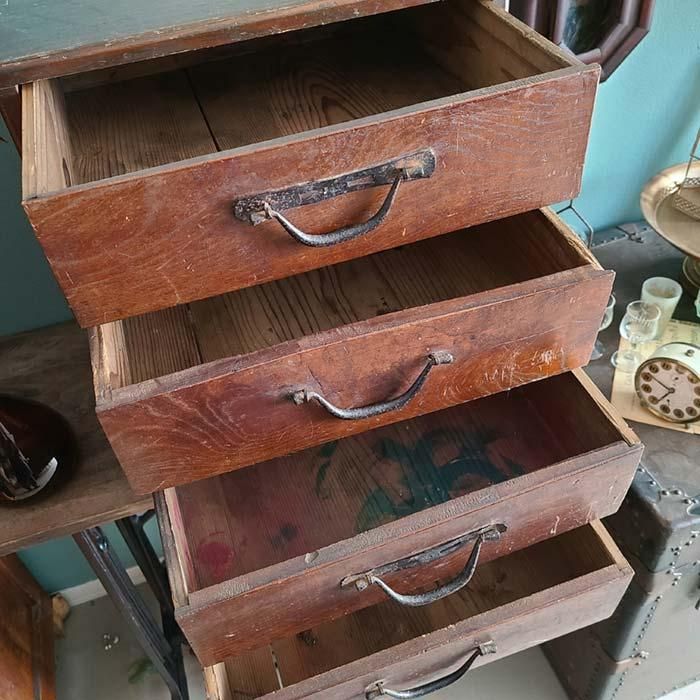 古家具・古道具・小引き出し・昭和レトロ・4段・大きめ | 旅するレトロ